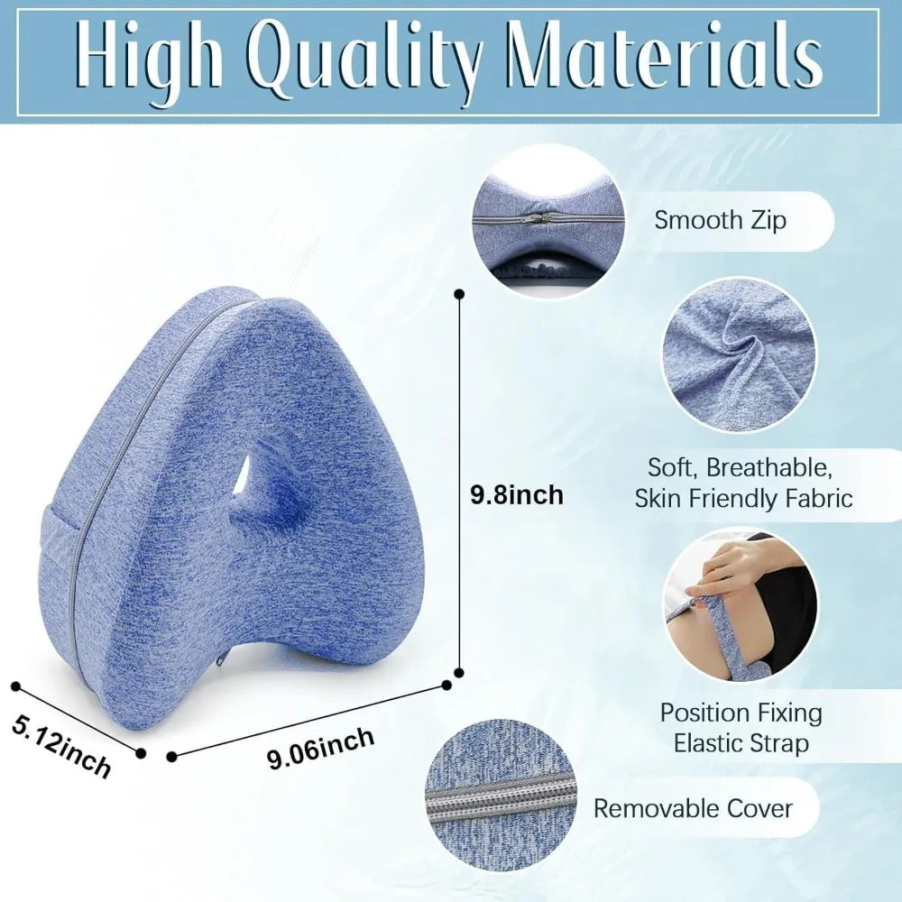 Revoget Hip Alignment Pillow Revoget Alignment Pillows for Side Sleepers Relieve Hip Pain Sciatica Leg Alignment Pillow