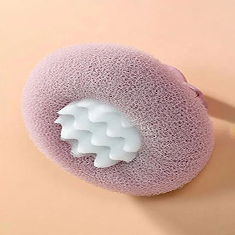 Bath Ball round Sunflower Shape Shower Ball with Suction Cup and Handle Exfoliation Shower Sponge Bathroom Accessories