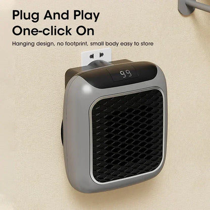 800W Portable Electric Heater EU Small Bathroom Fast Heating Fans Bedroom Heater Home Use Warming Device with Remote Control