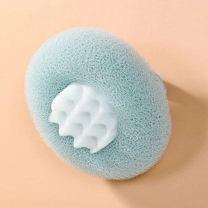 Bath Ball round Sunflower Shape Shower Ball with Suction Cup and Handle Exfoliation Shower Sponge Bathroom Accessories