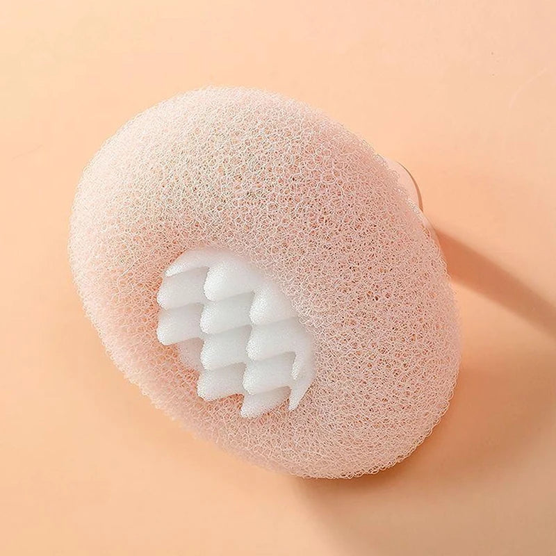 Bath Ball round Sunflower Shape Shower Ball with Suction Cup and Handle Exfoliation Shower Sponge Bathroom Accessories